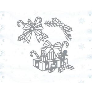 Christmas gifts candy cane garland metal cutting dies cut machine cutter die