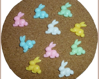 10 punaises pastelkleurige paashaas push pins verschillende kleuren binnenhuisarchitect prikbordpunaises (R82D)