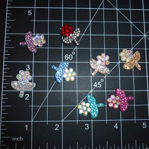10 thumbtacks rhinestone daisy flowers push pins assorted colors decorator message board thumb tacks (tb)