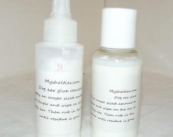Myshelties ~ dog ear glue and remover for  sheltie collie yorkie doberman australian shepherd free shipping