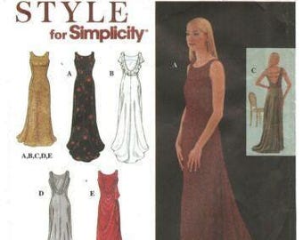 Simplicity pattern 8946 free ship! size a 8-18 vintage prom evening gown dress