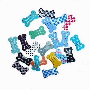 Puppy bows ~ all new colors! barrette snap clip boy mix 10 dog bone shape bow pet hairclip ~usa seller