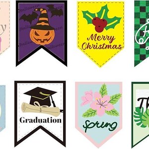 21pcs makes 8 holiday banner tags metal cutting dies cut machine cutter die