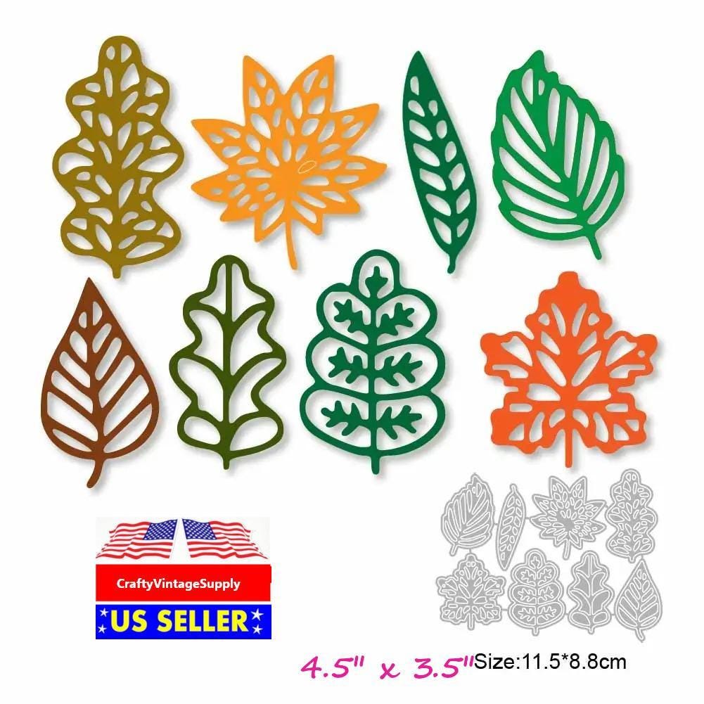 8個の秋の紅葉オークメープルリーフカッティングダイスカットマシン