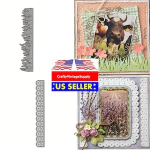 Easter grass weeds flower fence  metal cutting dies cut machine cutter die