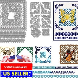 Celtic knot frames borders photo corners edges metal cutting dies cut cutter die
