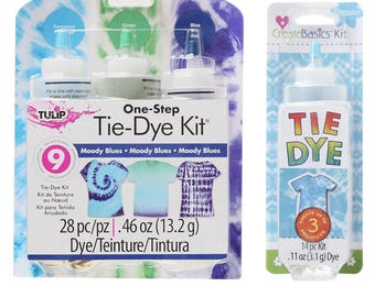 Create basics Tie Dye kit Moody Blues Boys birthday party idea set of 59 pieces  (Q56)