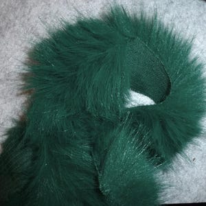 Spruce green flat back 1.5" wide x 1 yard sewing faux artificial fur trim