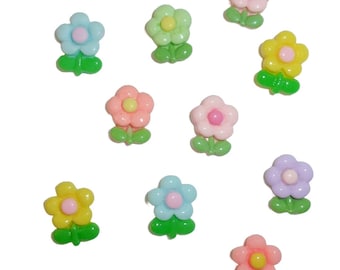 10 punaises madeliefje met bladeren GEWELDIG CADEAU-IDEE push pins diverse kleuren binnenhuisarchitect prikbord punaises