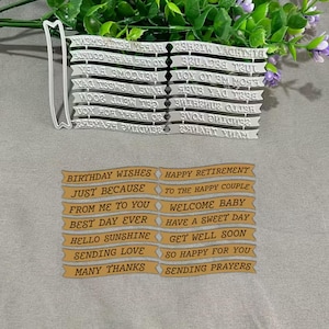 14 Fustelle in metallo con scritte ondulate a strati per banner