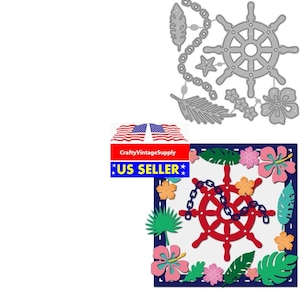 Schiff Boot maritimes Rad Flora Metall Handwerk stanzen Papiermaschine Cutter