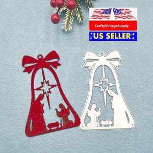 Christmas nativity bell bow onrnament metal cutting dies cut machine cutter die