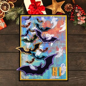 Halloween bats assorted metal bat cutting dies cut paper machine cutter die