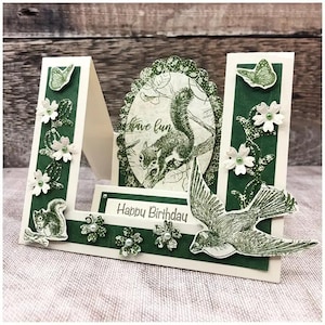 Grande carte pop-up multicouche découpée en métal pour scrapbooking pas à pas