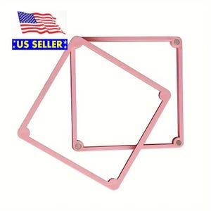 5" magnetic stencil frame magnetic icing flooding cookies baking tool pink green
