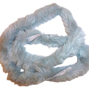 1 yard light gray faux fur trim artificial furry strip sewing crafts diy