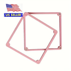 5" magnetic stencil frame magnetic icing flooding cookies baking tool pink green