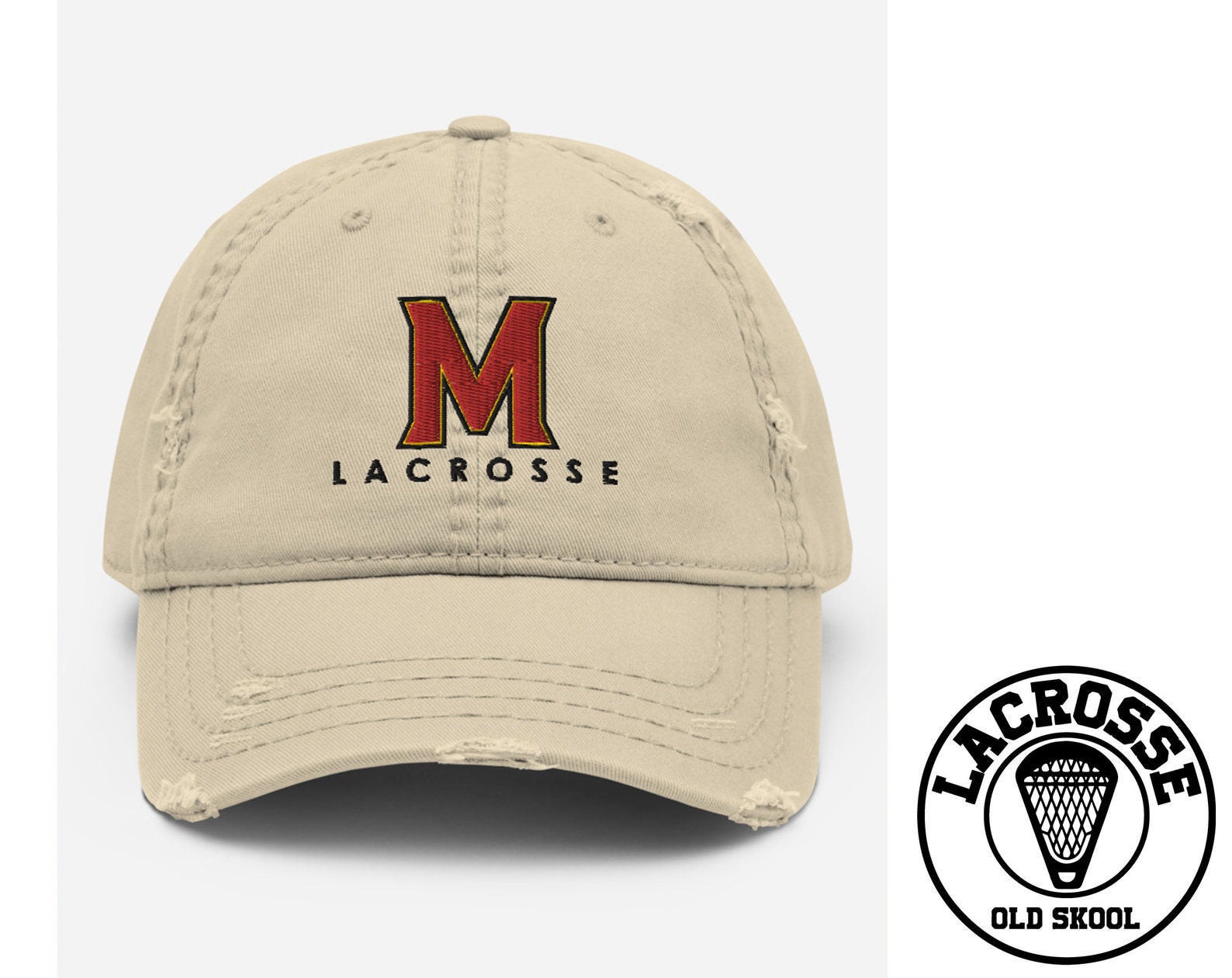 MARYLAND LACROSSE CLASSIC Hat Unisex Distressed Dad Lax Etsy