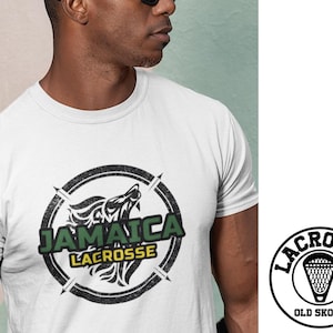 JAMAICA LACROSSE - Unisex T-Shirt - Lax Team Mll Pll Nll League team Equipment Man Woman Tee Old Skool Retro Classic Jamaican