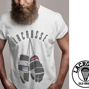 GLOVES OFF LACROSSE - Unisex T-Shirt - Lax Native Mll Pll Nll League team Equipment Man Woman Tee Old Skool Retro Classic Vintage