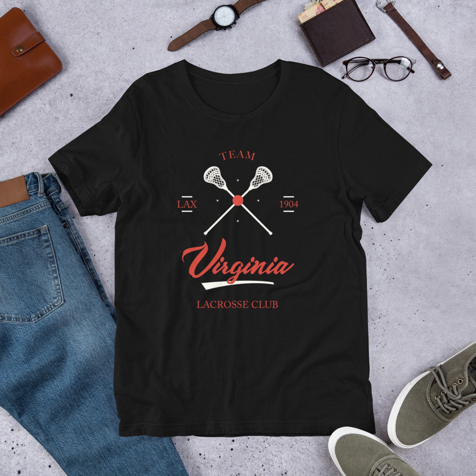VIRGINIA LACROSSE Unisex T Shirt Vintage Lax Native Mll Etsy