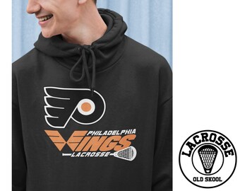 PHILADELPHIA WINGS LACROSSE Unisex Hoodie - Lax Native Mll Pll Nll League team Lacrosse Man Woman Jumper Old Skool Retro Classic Vintage