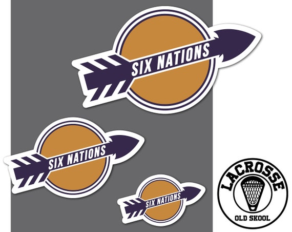 SIX NATIONS LAX Sticker Vinyl Patch Original Vintage Lacrosse Team Logo  First Nation Team Iroquois Native Game 