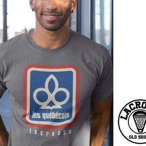 MONTREAL QUEBECOIS LACROSSE - T-shirt unisex - Team Lax Canada Nll League Jersey Equipment Tee Old Skool Retro Classic Vintage