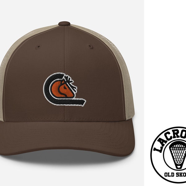 QUEBEC CARIBOUS LACROSSE - Unisex Trucker Cap - Team Lax Canada Nll League Old Skool Retro Classic Vintage Pro Hat Cap