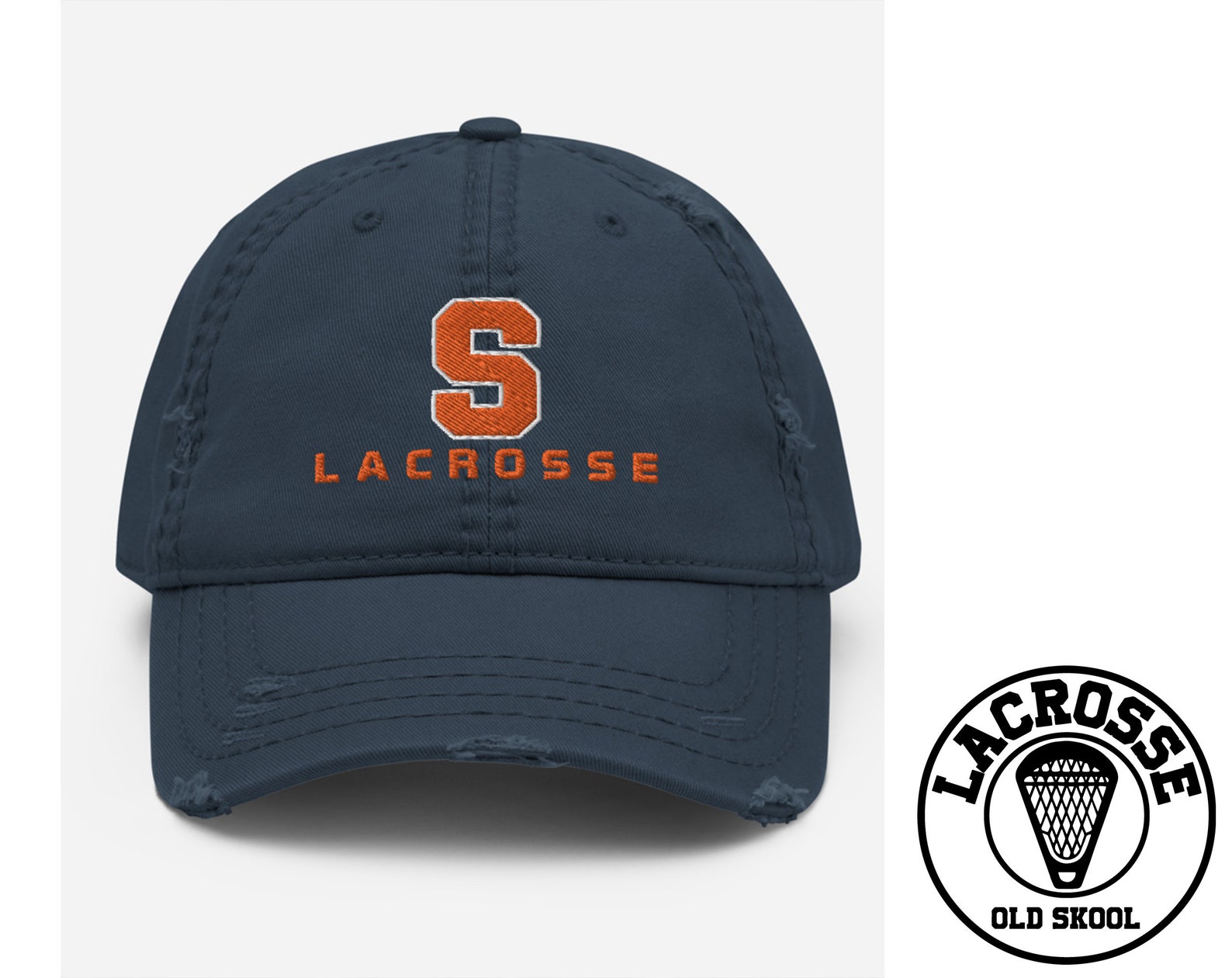 SYRACUSE LACROSSE Classic Distressed Hat Borduurlogo D1 Etsy