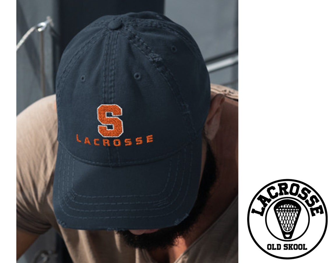 SYRACUSE LACROSSE Classic Distressed Hat Borduurlogo D1 Etsy