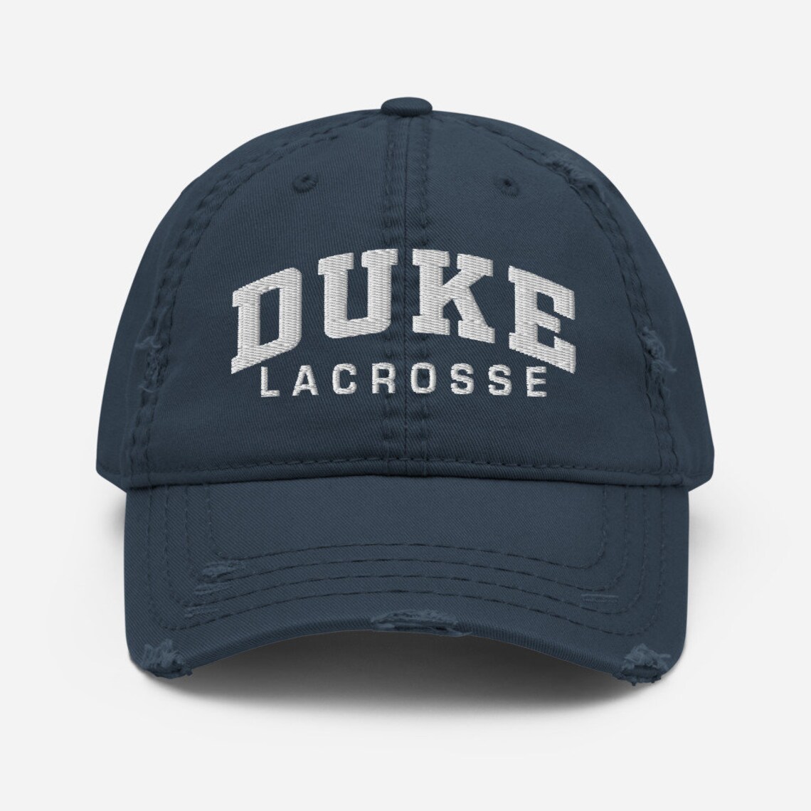 DUKE LACROSSE Classic Distressed Hat Embroidery logo D1 Etsy