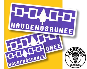 HAUDENOSAUNEE LACROSSE - Stickers - Lax Native Pll League Team Equipment Man Woman Sticker Old Skool Retro Classic