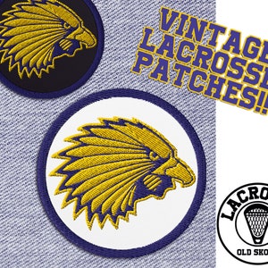 IROQUOIS LACROSSE Patch - Vintage Embroidered Lax Native Mll Pll Nll League Nationals Creators Game Man Woman Old Skool Retro Classic Iron