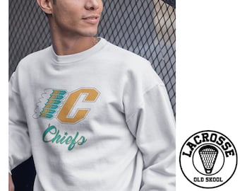 SIX NATIONS CHIEFS Lacrosse - Unisex Sweatshirt Box Lax Team Nll Native Team Mann Cup Pll Ncaa Nll Classic Vintage Retro Old Skool Jumper