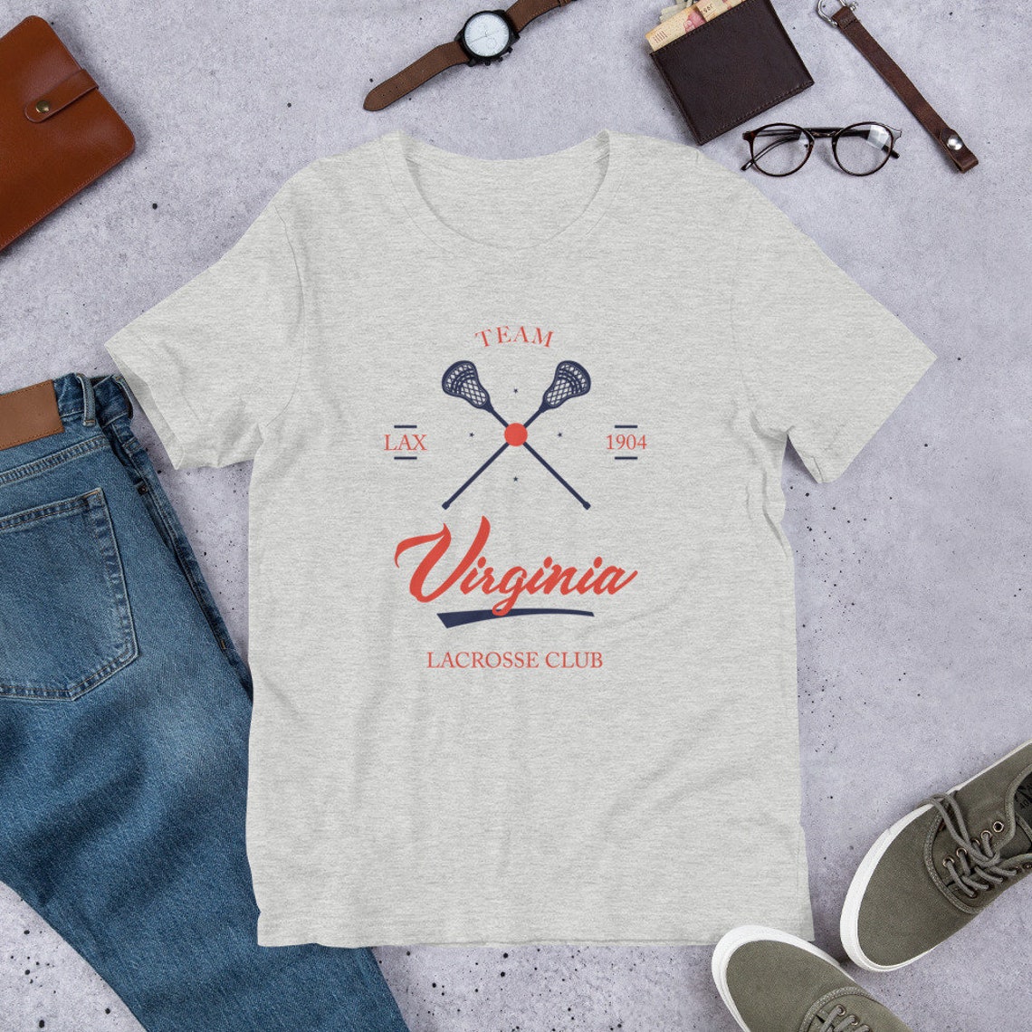 VIRGINIA LACROSSE Unisex T Shirt Vintage Lax Native Mll Etsy
