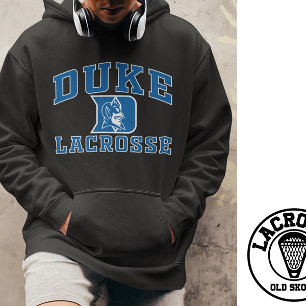 DUKE LACROSSE - Unisex Hoodie - D1 Lax College NCaa League Team PLL Old Skool Retro Classic Vintage Men Women