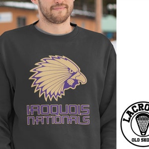 IROQUOIS LACROSSE RARE Unisex Sweatshirt - Lax Native Mll Pll Nll League Nationals Creators Game Man Woman Old Skool Retro Classic Vintage