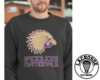 IROQUOIS LACROSSE RARE Unisex Sweatshirt - Lax Native Mll Pll Nll League Nationals Creators Game Man Woman Old Skool Retro Classic Vintage