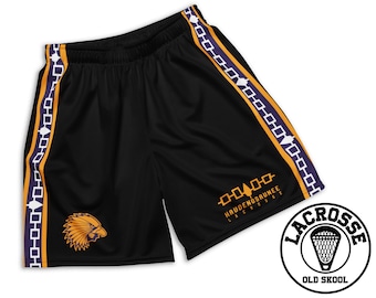 HAUDENOSAUNEE LACROSSE RARE Unisex mesh shorts! Get that Pro feel on and off the field! Native Iroquois Lax Retro Classic Mesh Shorts
