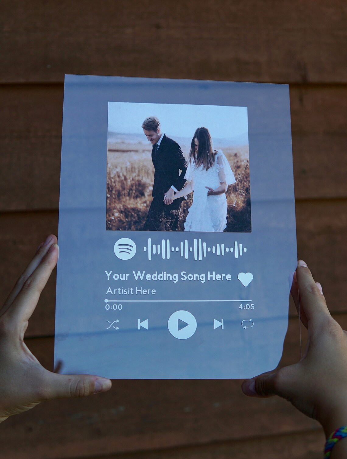 Custom Spotify Wedding Song/Playlist Glass Wall Art Display Etsy
