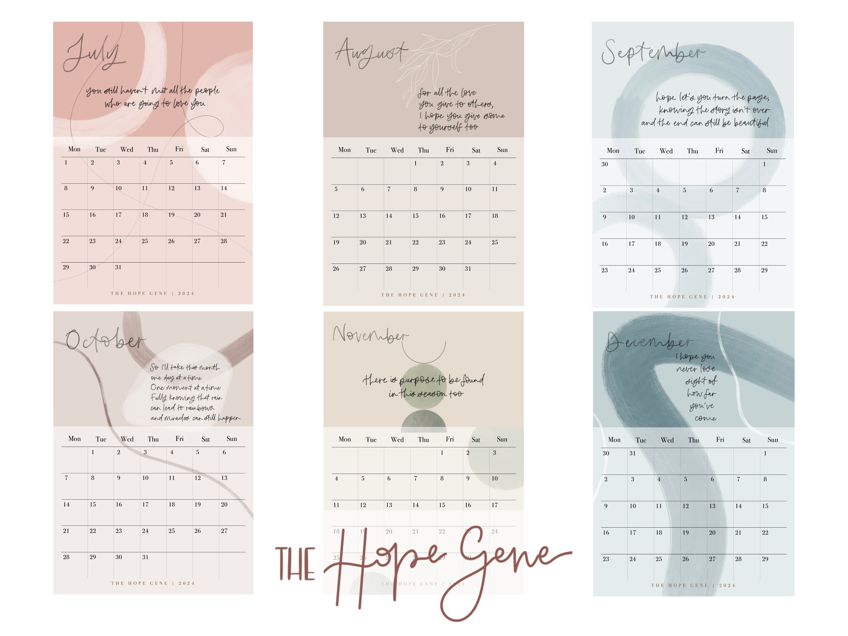 2024 Wall Calendar A4 Wall Calendar Inspirational Wall Calendar Digital