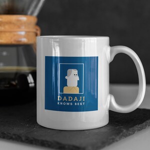 Funny Fathers Day Gift | Desi Dada Dadaji Mug | Indian Pakistani Punjabi Hindi Dad Cup | Custom Dad Coffee Mug | Grandpa Grandfather Gift