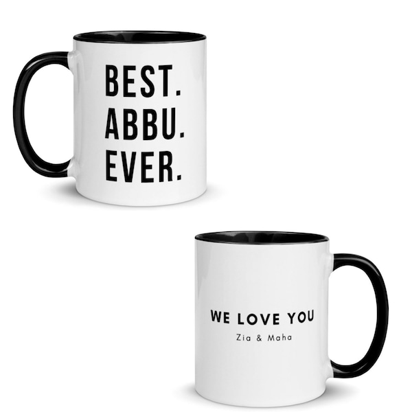 Desi Father's Day Chai Coffee Mug | Abu Gift | Best Abbu Ever Cu[p | World's Greatest Baba | Indian Hindi Dad | Pakistani Urdu Punjabi Daddy