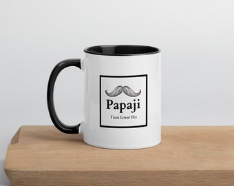 Desi Fathers Day Gift | Punjabi New Dad | Gift Under 15 | Chai Coffee Mug | First Father's Day | Papaji Cup | Dada Nana Gift