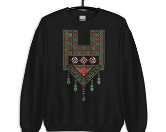 Palestine Sweatshirt | Free Palestine Sweater | Palestine Flag Color| Stand With Palestine Shirt |Gift For Palestinian Support |Cross Stitch