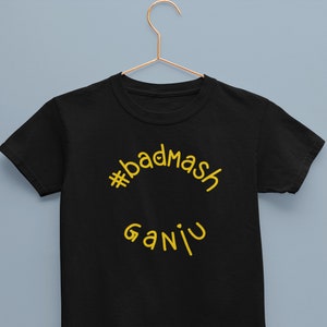 Desi Baby Tee Badmash Ganju | Cute Baby Shirt | Funny Indian Punjabi Pakistani Gujarati Baby Clothes