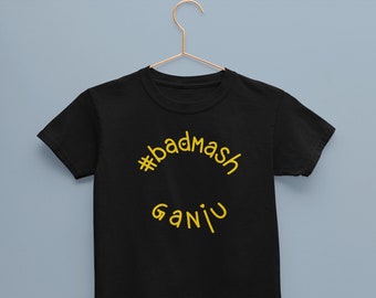 Desi Baby Tee Badmash Ganju | Cute Baby Shirt | Funny Indian Punjabi Pakistani Gujarati Baby Clothes