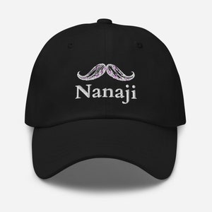 Desi Fathers Day Gift | Punjabi New Dad | Gift Under 25 | New Grandpa | Nanaji Hat| Papaji Dadaji Gift | Dad Hat Embroidered Mustache