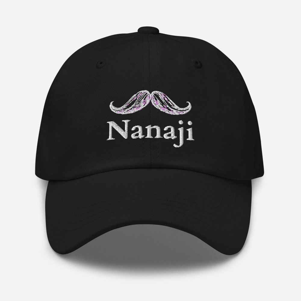 Desi Fathers Day Gift | Punjabi New Dad | Gift Under 25 | New Grandpa | Nanaji Hat| Papaji Dadaji Gift | Dad Hat Embroidered Mustache